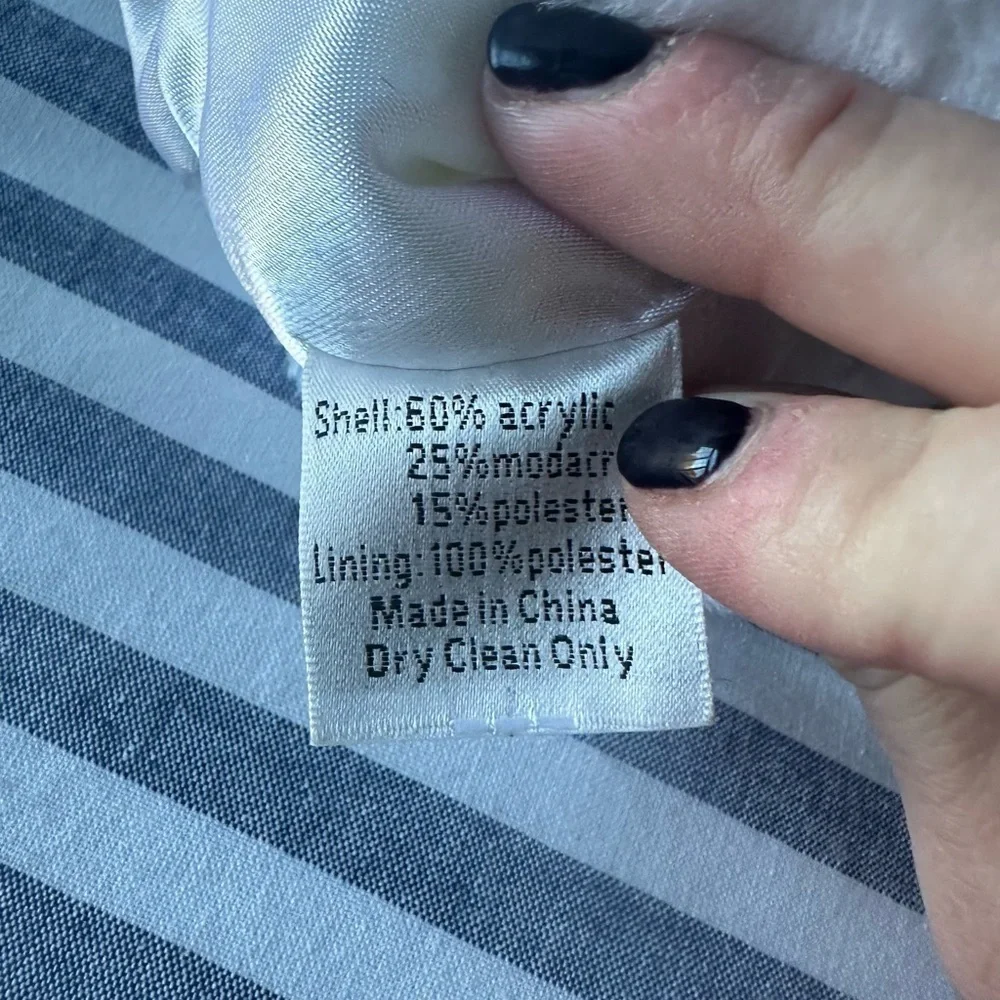 N/A white faux
